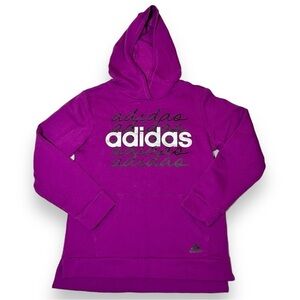 Adidas Girl’s Gradient Fleece Pullover Hoodie Sonic Fuchsia Size 14